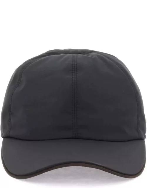 ZEGNA baseball cap with leather tri