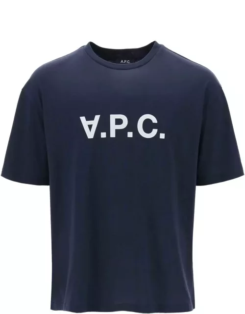 A. P.C. river t-shirt with flocked logo