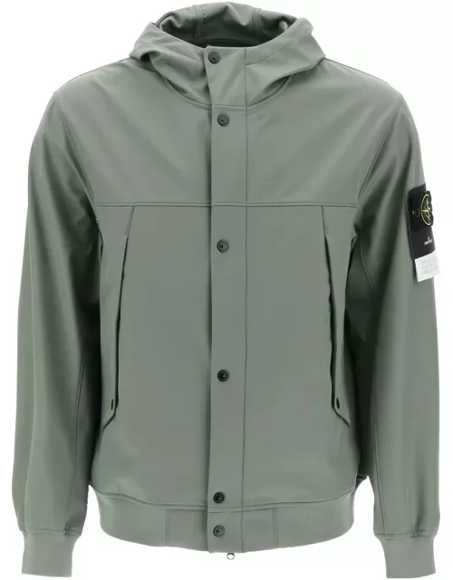 STONE ISLAND Light Soft Shell-R hooded jacket