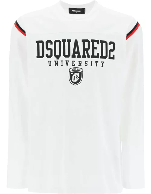DSQUARED2 long-sleeved varsity t-shirt