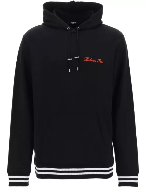 BALMAIN hoodie with logo embroidery
