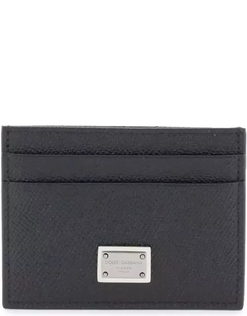 DOLCE & GABBANA leather card holder with logo plate