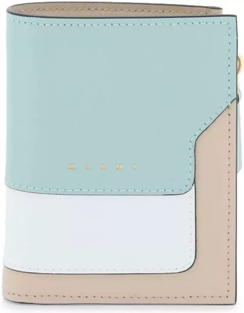 MARNI Multicolored saffiano leather bi-fold wallet