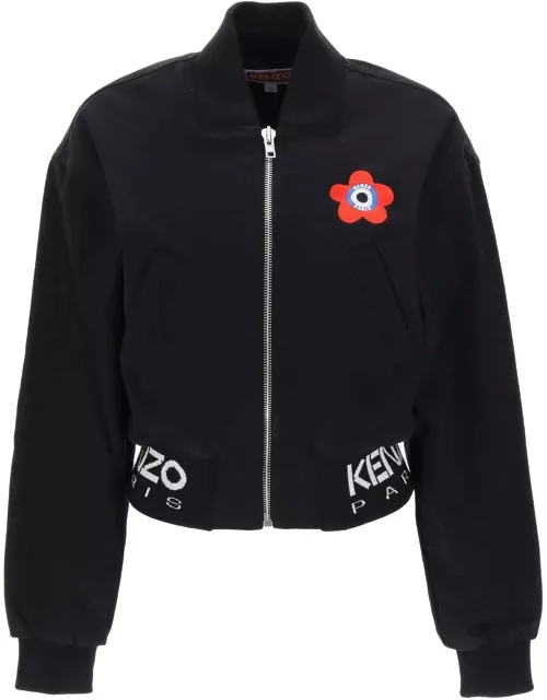 KENZO target cropped bomber jacket in deni