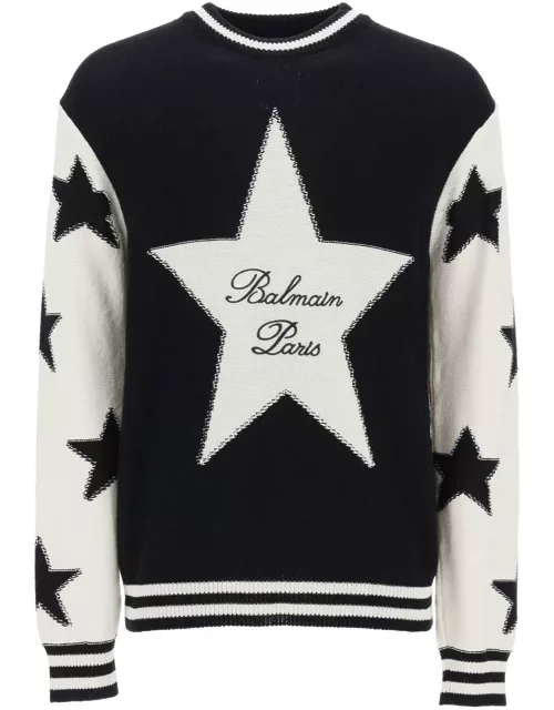 BALMAIN Sweater with star motif