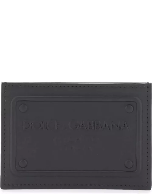 DOLCE & GABBANA embossed logo leather cardholder
