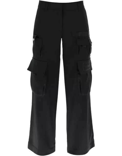 OFF-WHITE toybox cargo pants in satin