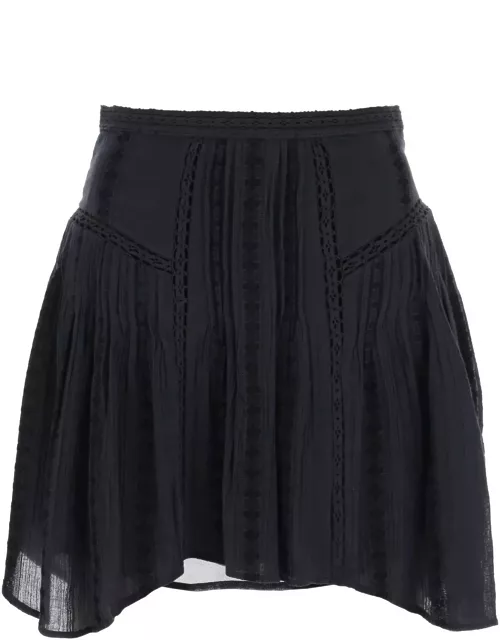 ISABEL MARANT ETOILE jorena mini skirt with lace insert