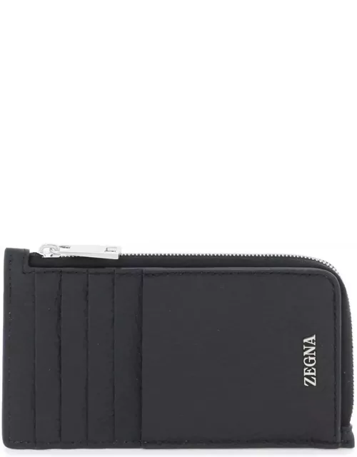 ZEGNA grained leather 10cc card holder