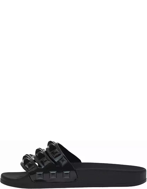 Carmensita Platform Slides Sandals - Black