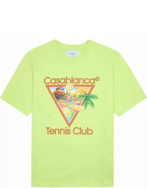 Casablanca Afro Curbism Printed Cotton T-shirt - Green