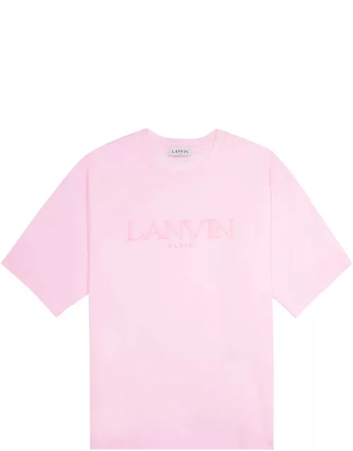 Lanvin Logo-embroidered Cotton T-shirt - Pink