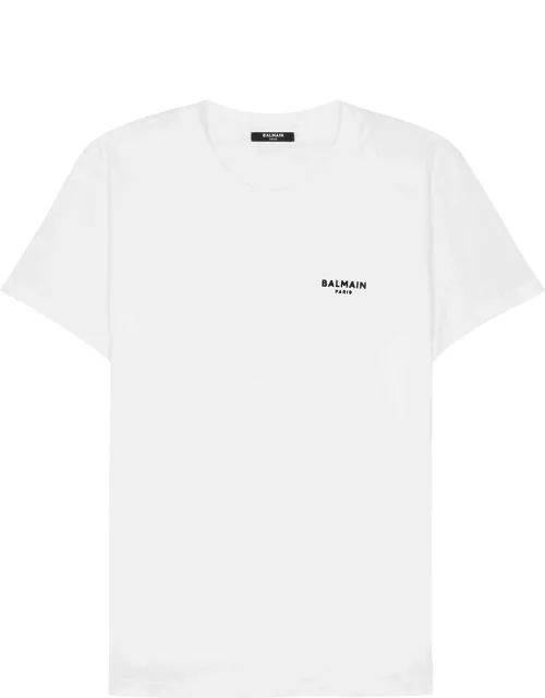 Balmain Logo-appliquéd Cotton T-shirt - White