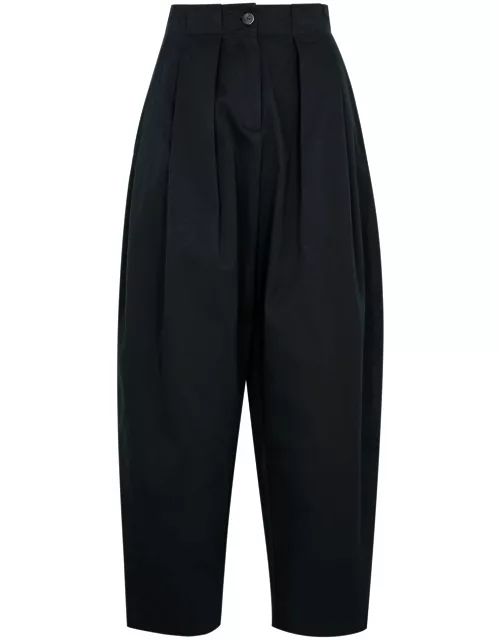 Palmer//harding Solo Tapered Stretch-cotton Trousers - Black - 10 (UK10 / S)