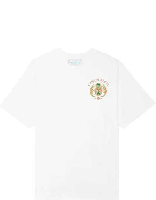 Casablanca Joyaux D'afrique Printed Cotton T-shirt - White