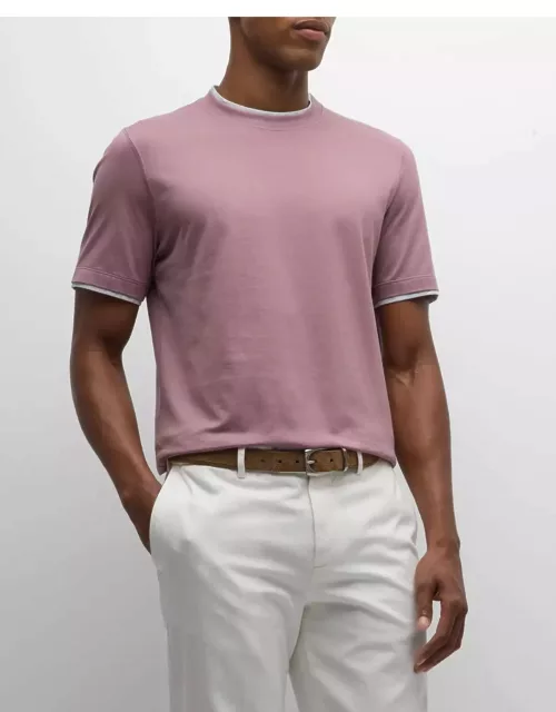 Men's Cotton T-Shirt with Tipping