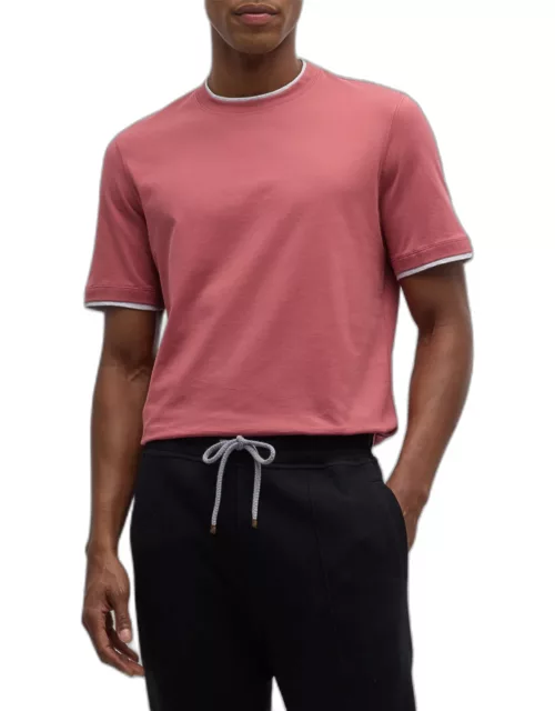 Men's Cotton T-Shirt with Tipping