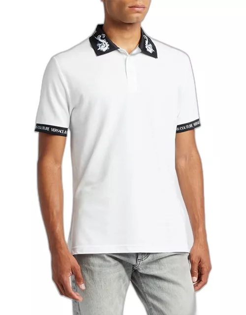 Men's Pique Polo Shirt with Logo Tipping