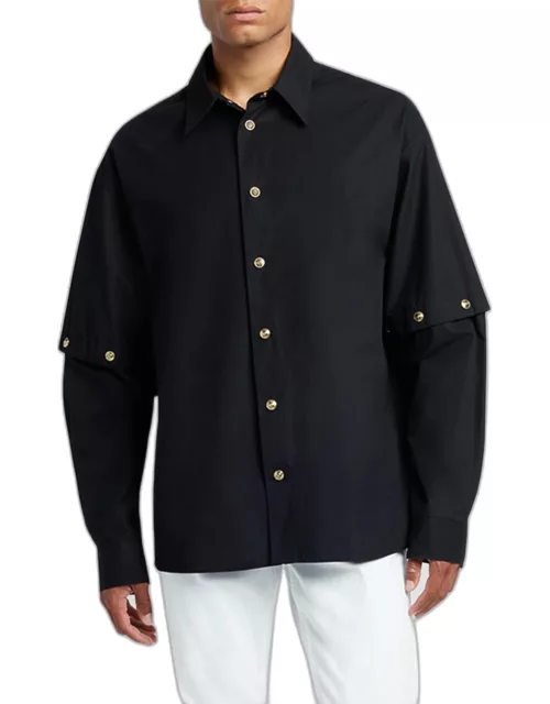 Men's Shirt with Snap-Off Sleeve