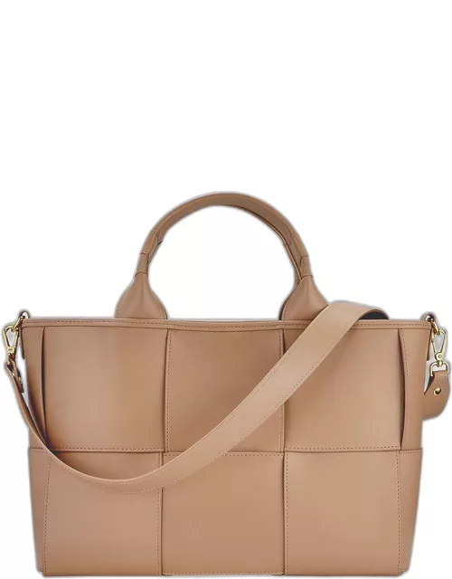 Sylvie Woven Leather Satchel Bag