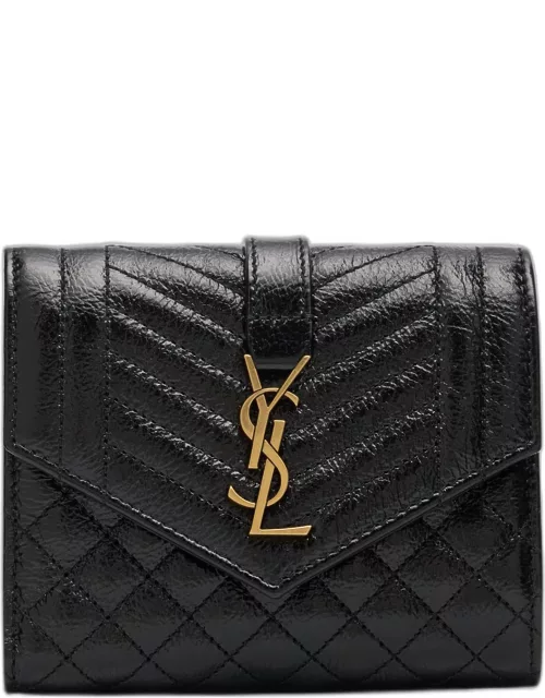 YSL Trifold Quilted Leather Wallet
