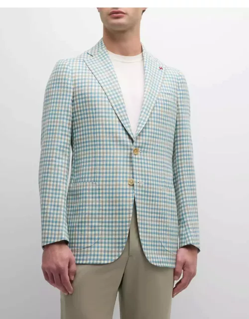Men's Check Linen-Blend Sport Coat