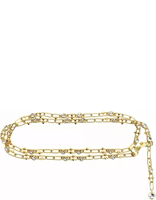 Alessandra Rich Chain And Crystal Belt