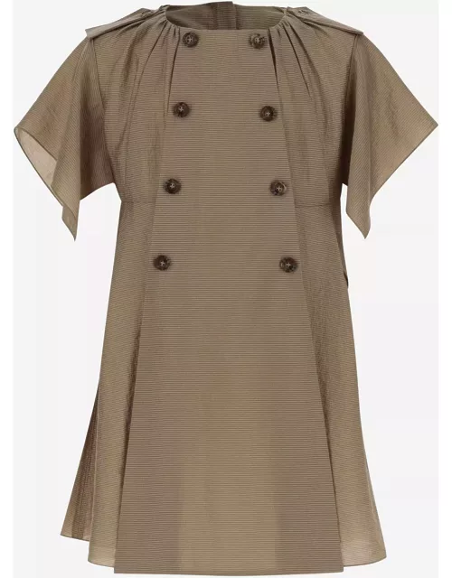 Burberry Crepe Trench Dres