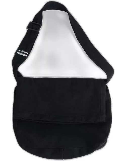 Our Legacy Sling Bag Black canvas bag with shoulder strap - Sling bag