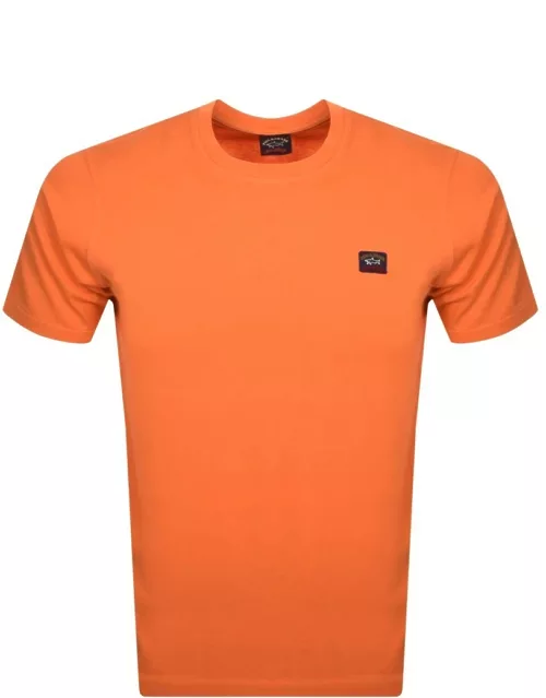 Paul And Shark Short Sleeved Logo T Shirt Orange
