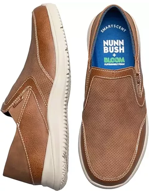 Nunn Bush Men's Conway EZ Moc Toe Slip On Shoes Tan