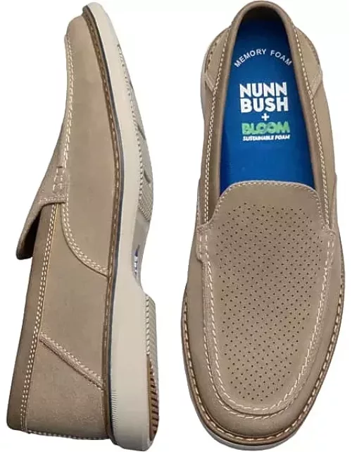 Nunn Bush Men's Otto EZ Moc Toe Slip On Shoes Stone