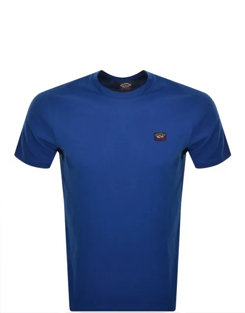 Paul And Shark Short Sleeved Logo T Shirt Blue