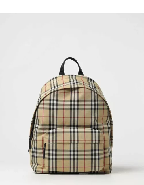 Burberry backpack in printed nylon and leather
