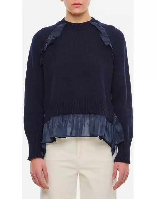 Cecilie Bahnsen Villy Recycled Cashmere Pullover Blue