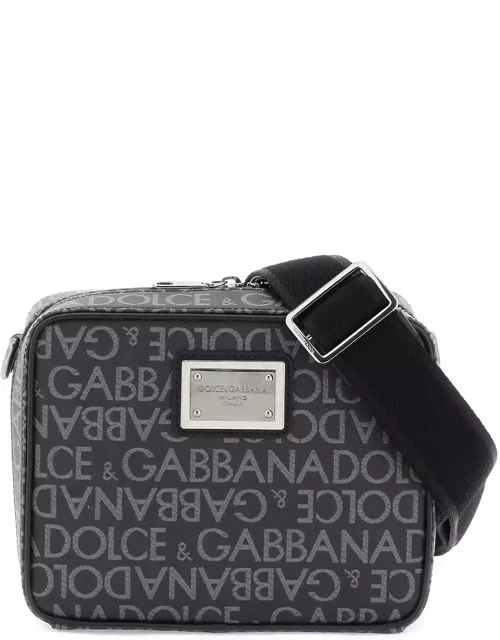 DOLCE & GABBANA coated jacquard messenger bag