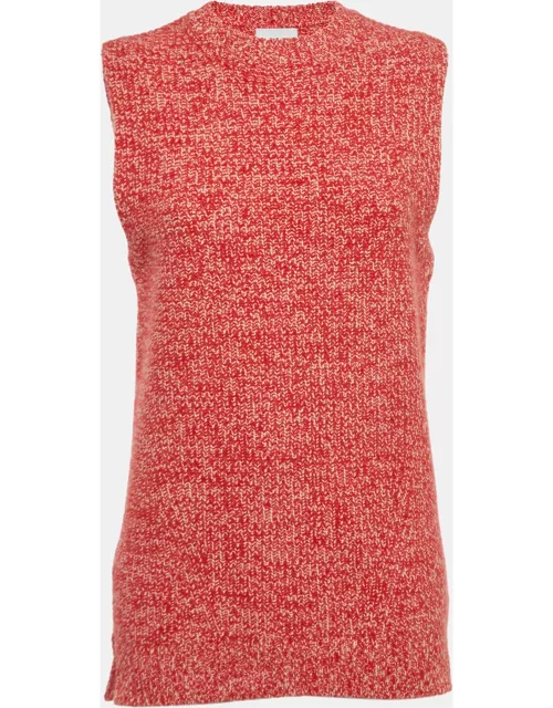 Ganni Red/Pink Knit Sleeveless Top