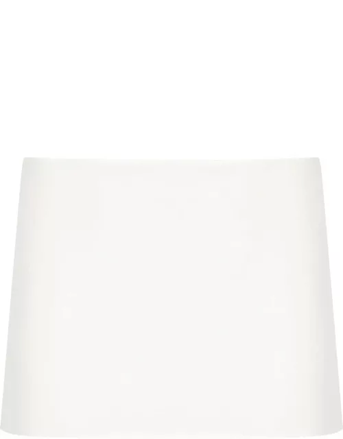 Khaite Jett Leather Mini Skirt - White - 6 (UK10 / S)