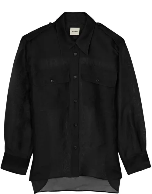 Khaite Missa Silk-organza Shirt - Black - 2 (UK6 / XS)