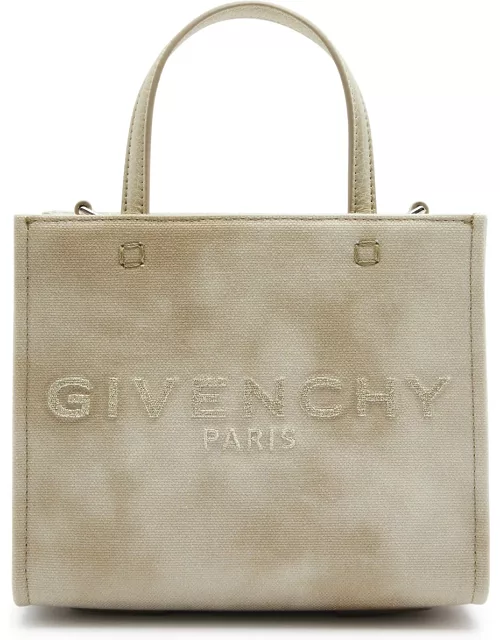 Givenchy G Tote Mini Tie-dyed Canvas Cross-body bag - Taupe