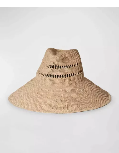Harlow Raffia Large-Brim Hat