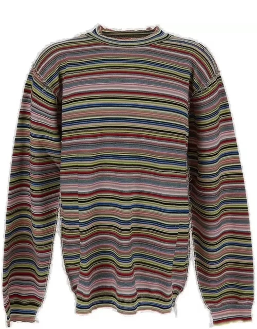 Maison Margiela Striped Knitted Long-sleeved T-shirt