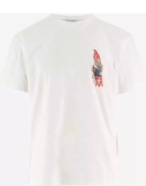 J.W. Anderson Cotton T-shirt With Graphic Print And Logo