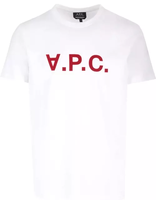 A.P.C. White/red vpc T-shirt