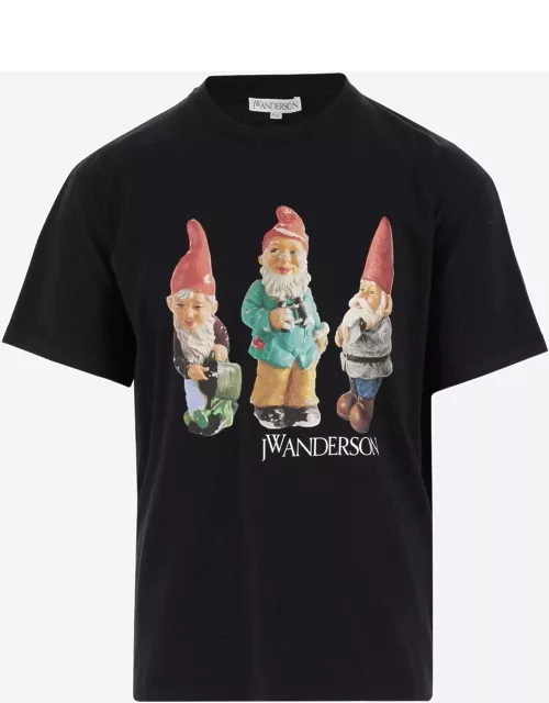 J.W. Anderson Cotton T-shirt With Graphic Print And Logo