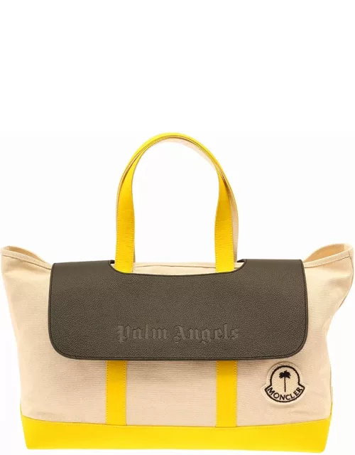 Moncler Genius Multicolor Tote Bag With Moncler X Palm Angels Patch In Canvas Woman