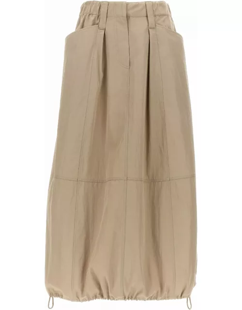 Brunello Cucinelli Drawstring Skirt At The He