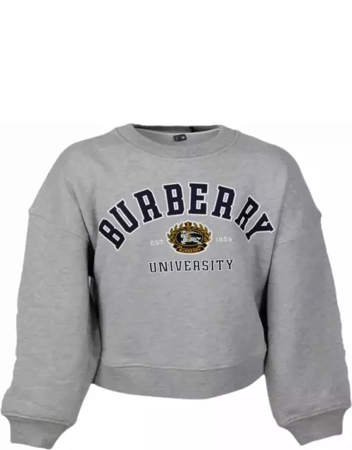 Burberry Crewneck Sweatshirt In Cotton Jersey With Logo Print And University Writing On The Front