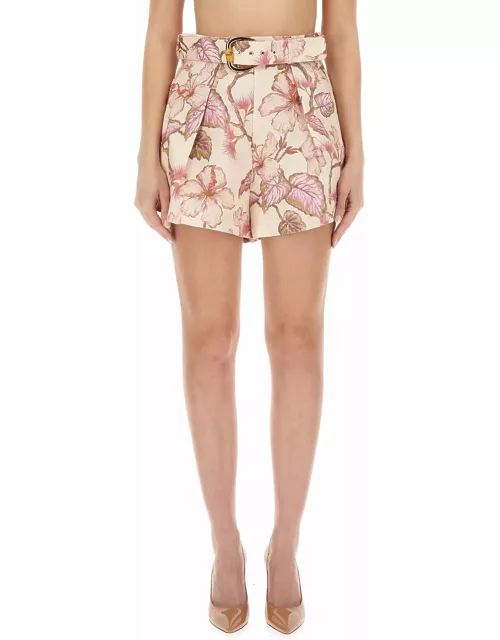 Zimmermann Bermuda Shorts With Floral Print