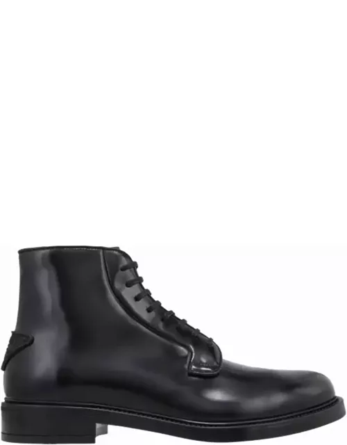 Prada Leather Lace-up Boot